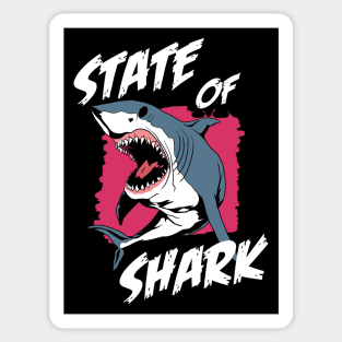 State Of Shark | Funny Shark Pun Sticker